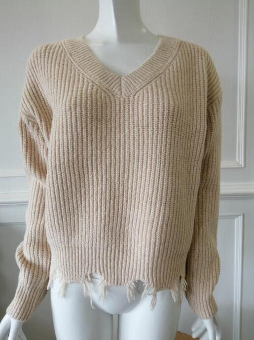 Women's knitted sweater knitwear pullover