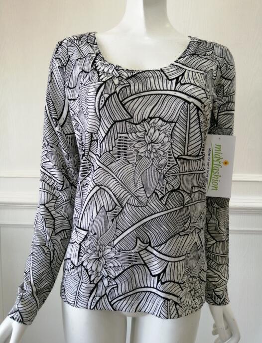 Women's knitted print knitwear