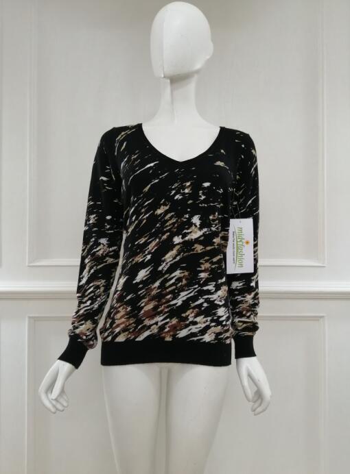 Women's knitted sweater print knitwear