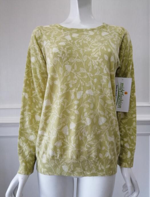 Women's knitted print knitwear