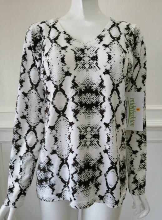 Women's knitted print knitwear