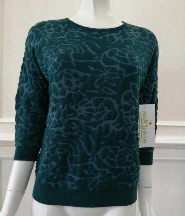 Women's knitted sweater jacquard knitwear