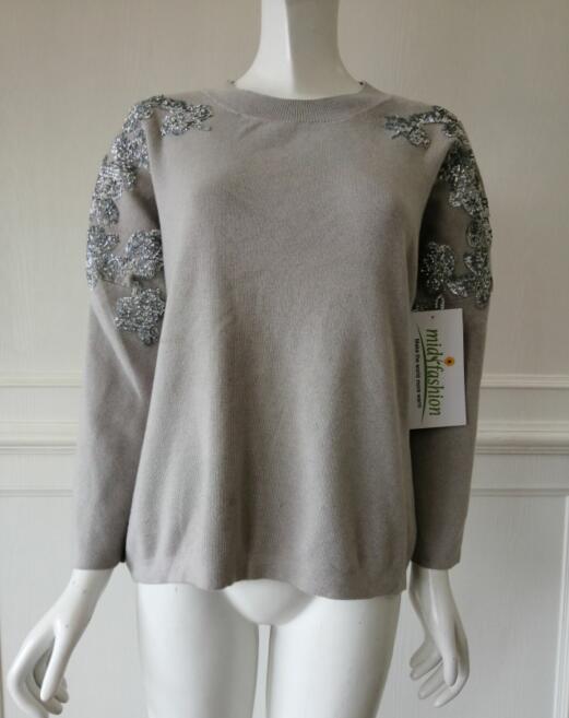 Women's knitted sweater jacquard knitwear