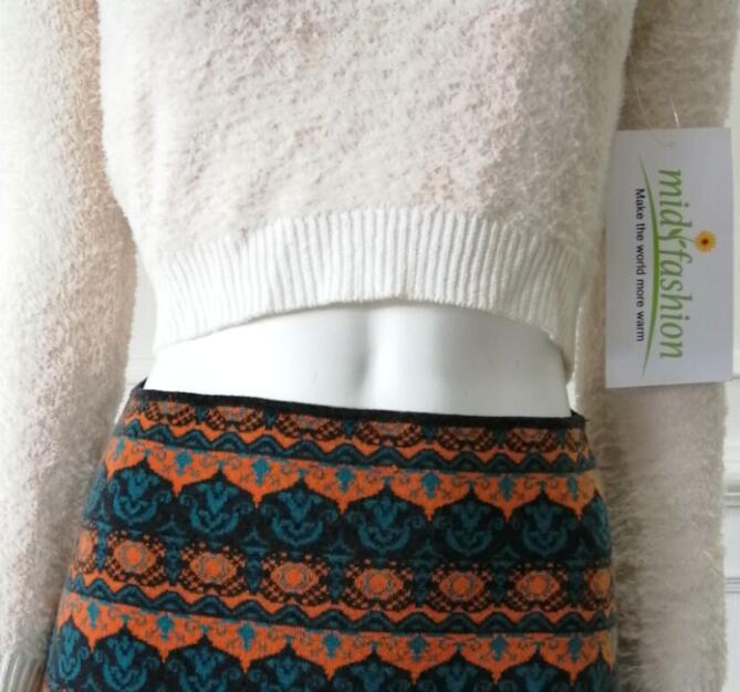Women's knitted sweater skirt knitwear china