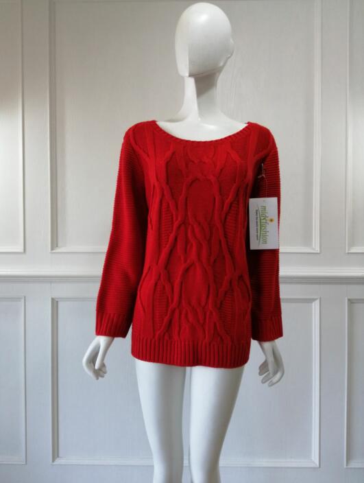 Women's knitted sweater pullover knitwear china