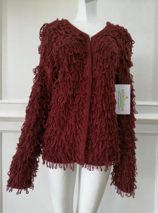 Women's knitted sweater coat china