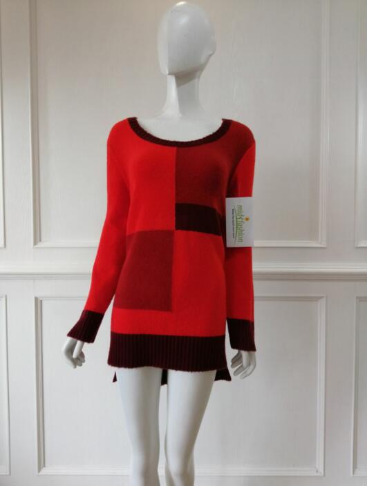 Knit Intarsia Sweater china Women's knitted pullover