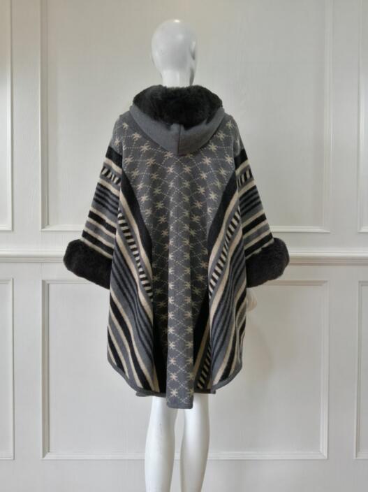 Cashmere Knit Poncho China Sweater