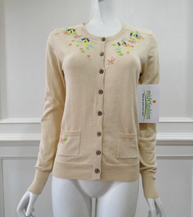 China Womens Knitted embroidery cardigan