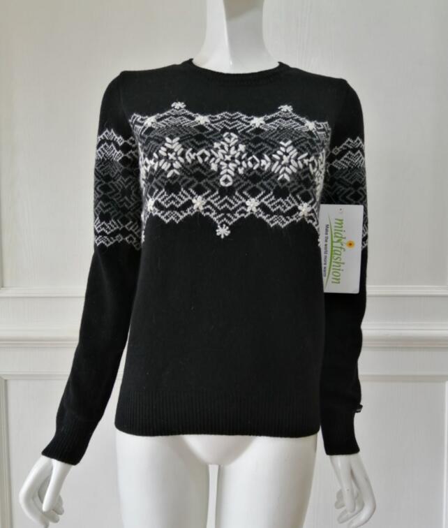 China sweater manufacturer - Jacquard sweater Pullover Womens