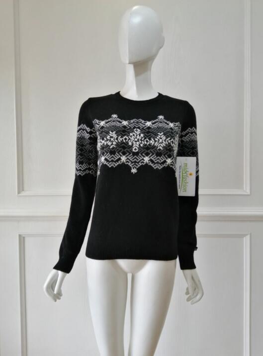 China sweater manufacturer - Jacquard sweater Pullover Womens