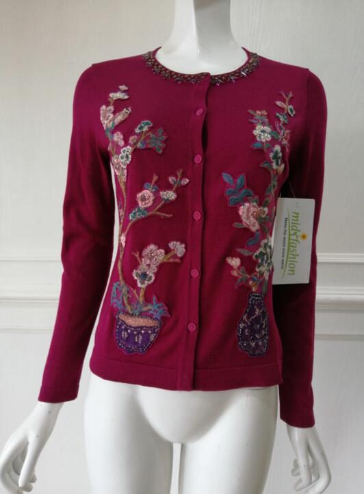 China sweater Factory womens Embroidery Pullover Sweater manufacturer