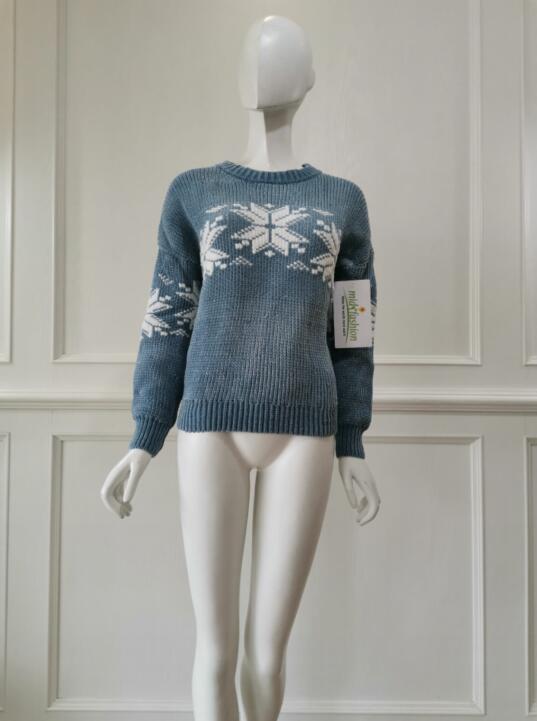 Chenille Knit Jacquard Pullover Sweater - Knitwear Sweater Factory China manufacturer