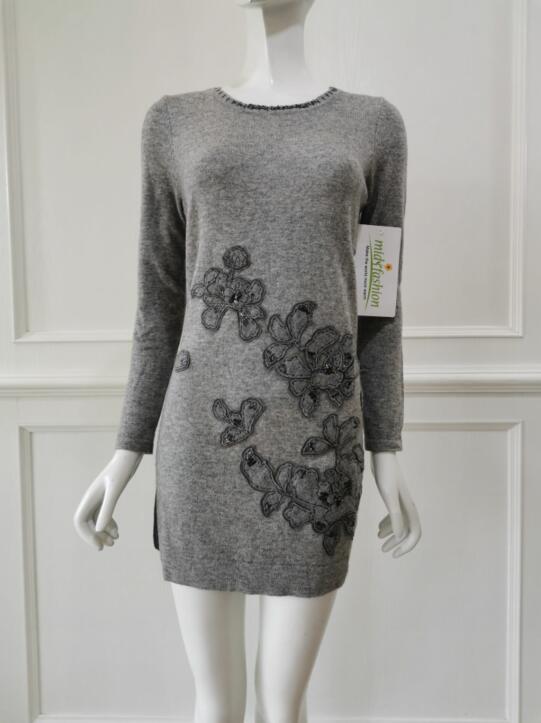 womens Rhinestone Sweater Dress in China sweater manufacturer