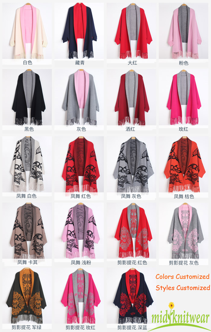 Poncho manufacturer customized china knitting poncho factory